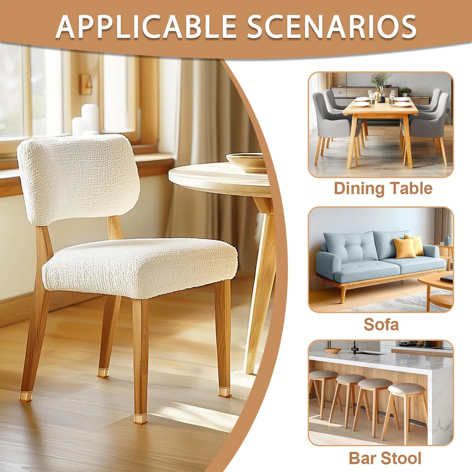 28Pcs Chair Leg Floor Protectors Rectangle for Hardwood Floors Silicone Caps Covers Felt Furniture Pads Clear Chair Sliders, Protect The Floor from Scratches(Fit:L 2"-2.5",W 1"-1.5")