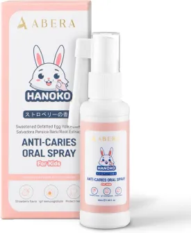 Abera Hanoko Anti-Caries Oral Spray, Children Anticavity with Fluoride Free for Newborn to Preschoolers