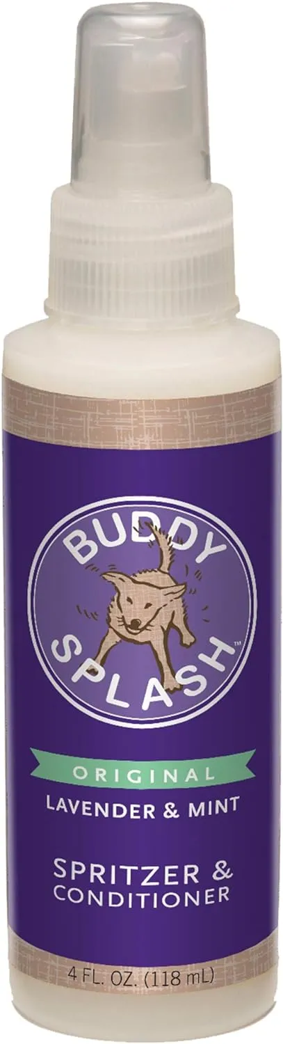 Buddy Splash Spritzer & Conditioner for Dogs (Lavender & Mint) - 4oz & 16oz