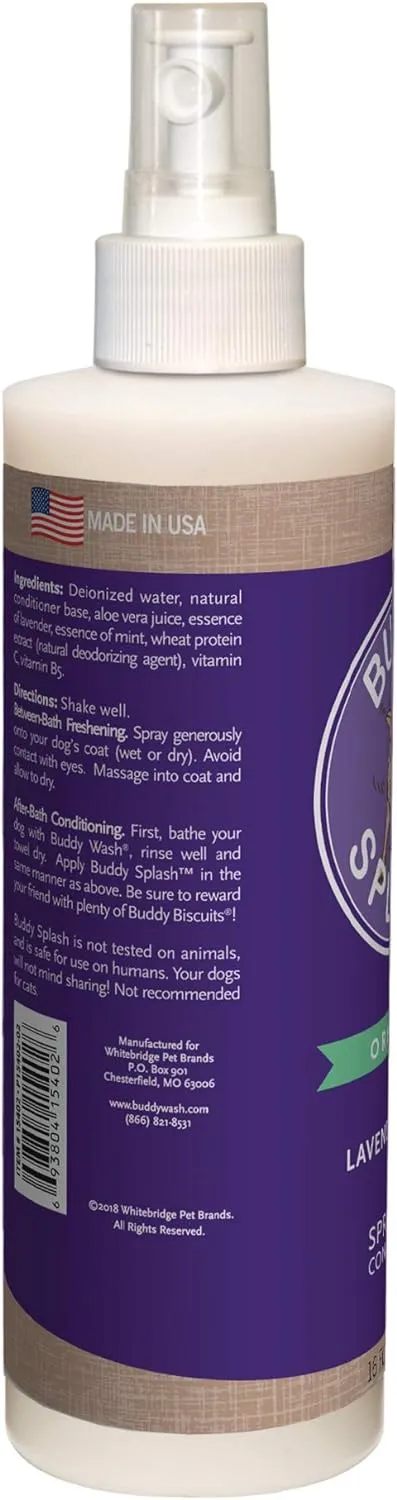 Buddy Splash Spritzer & Conditioner for Dogs (Lavender & Mint) - 4oz & 16oz