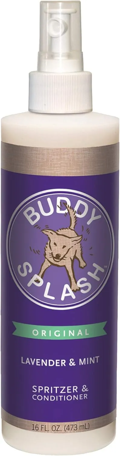 Buddy Splash Spritzer & Conditioner for Dogs (Lavender & Mint) - 4oz & 16oz