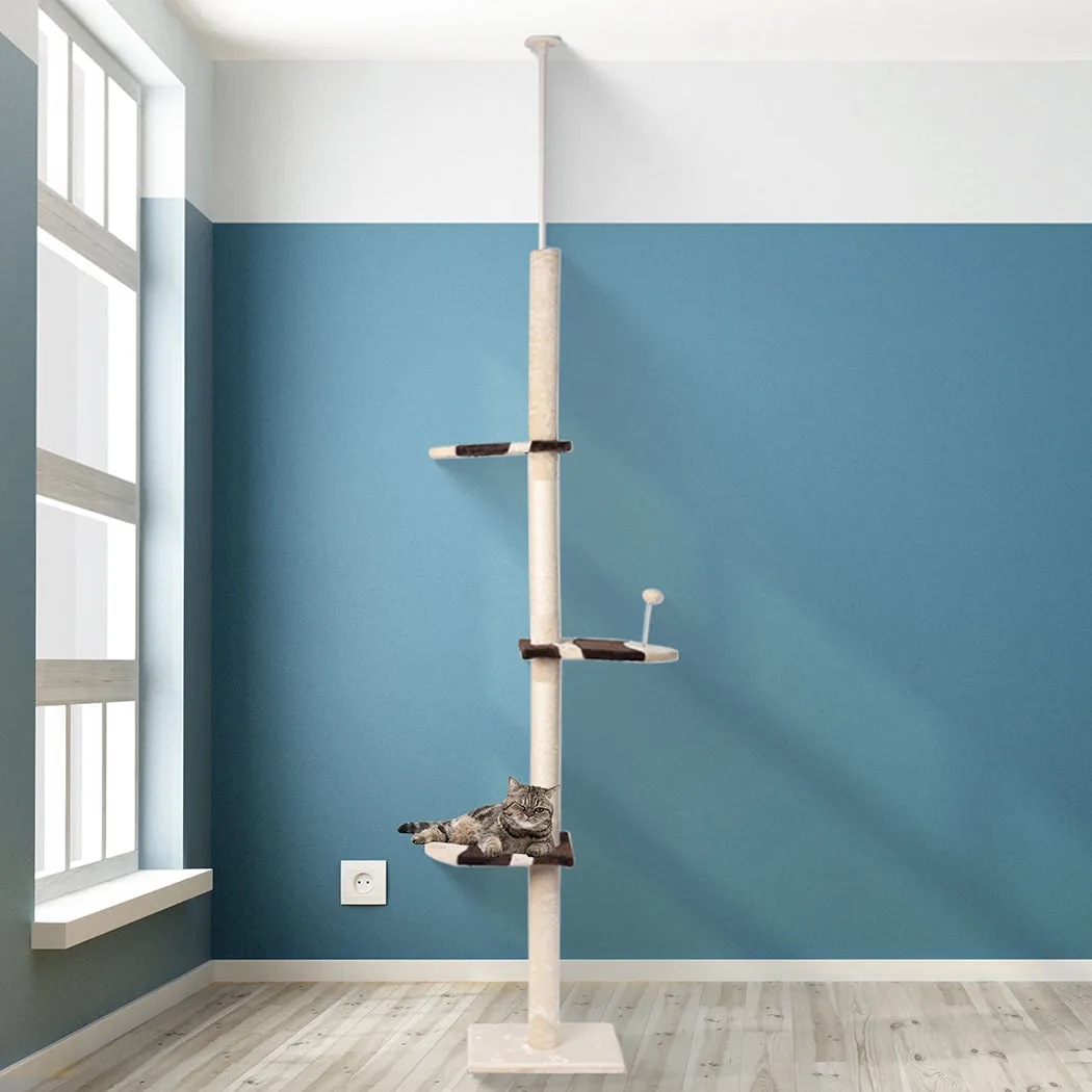 Cat Scratching Post Tree Condo Furniture Scratcher Tower 228-288 High Cream