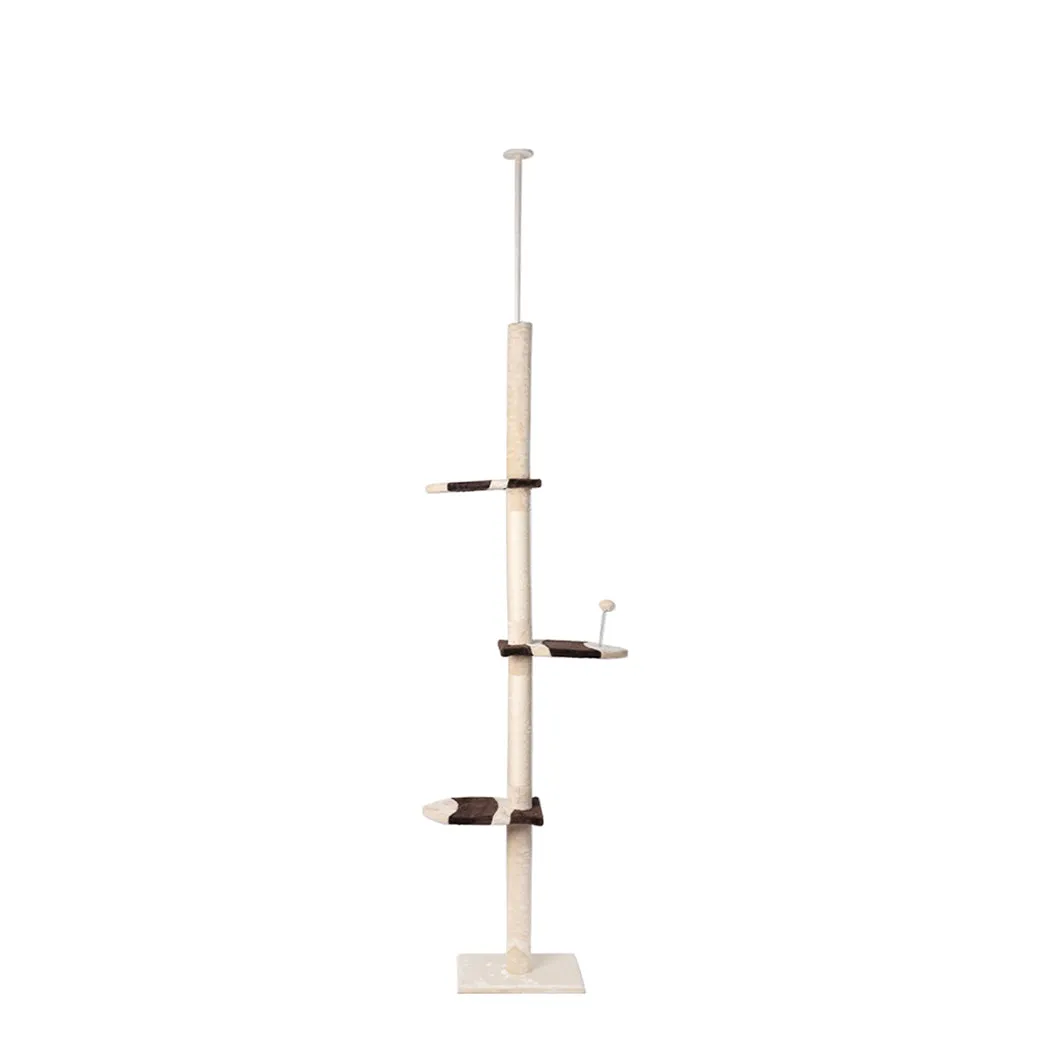 Cat Scratching Post Tree Condo Furniture Scratcher Tower 228-288 High Cream