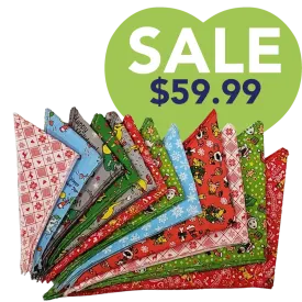 Christmas Winter Bandanas - 60 Assorted Sizes and Patterns by Bandanas Unlimited