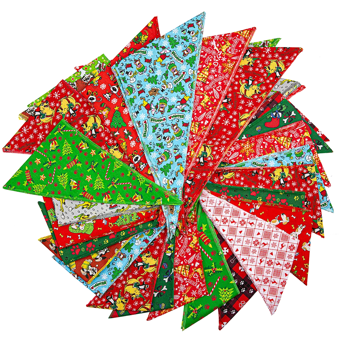 Christmas Winter Bandanas - 60 Assorted Sizes and Patterns by Bandanas Unlimited