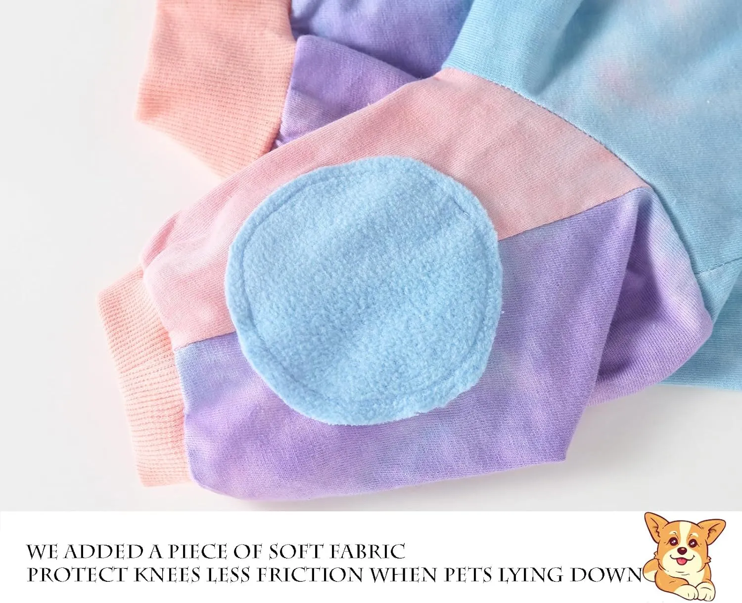 Dog Cotton Colorful Tie Dye T-Shirts Soft and Stretchy Breathable Pet Shirt Pajamas Pets Clothes for Large Dogs Tiedye 2XL