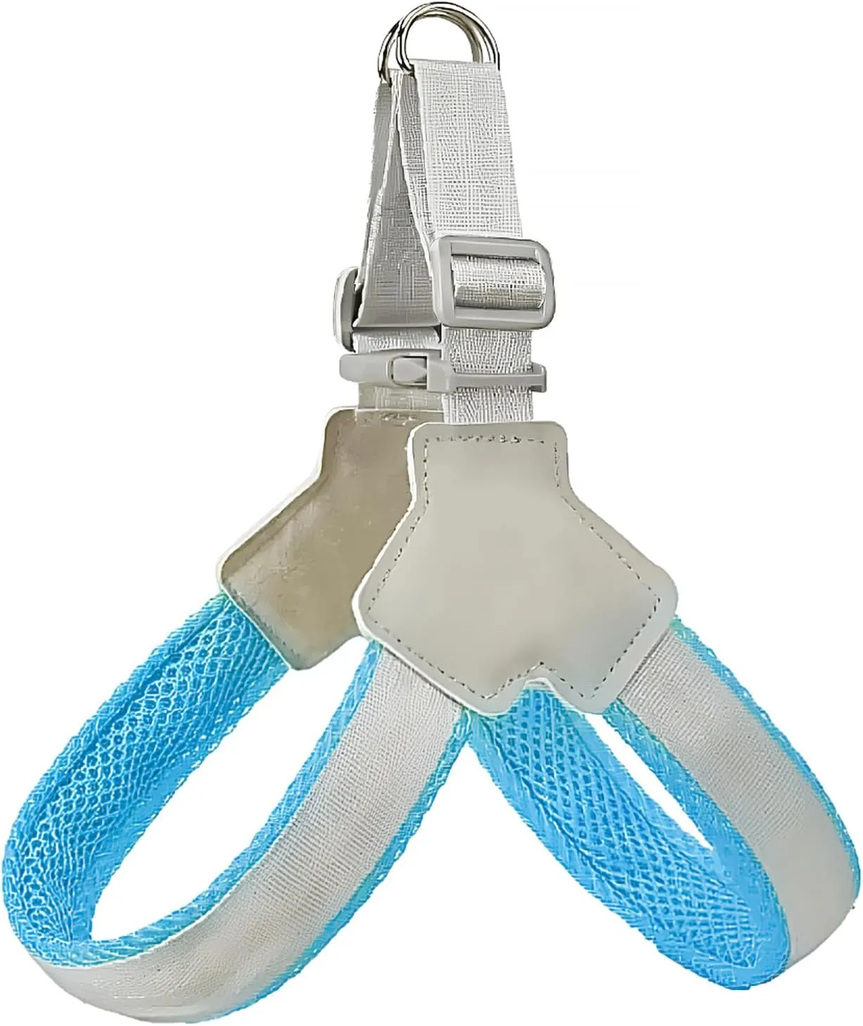 Dog Harness and Leash Set: Soft No Pull Dog Harness for Small Dogs/Medium Dog Harness/Cats, Adjustable Puppy Harness and Leash Set Training Dog Vest Harness for Walking Running (Blue, Large)