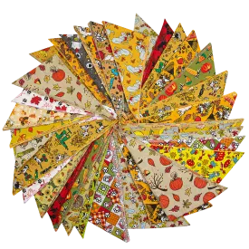 Fall & Thanksgiving Bandanas - 60 Assorted Sizes and Patterns by Bandanas Unlimited
