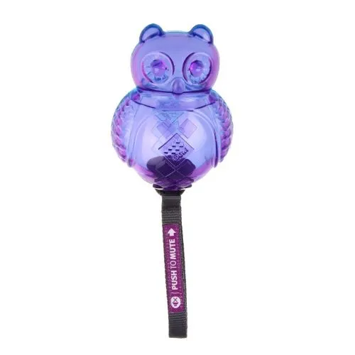 GiGwi Push To Mute Transparent Owl Purple/Blue