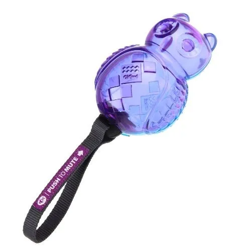 GiGwi Push To Mute Transparent Owl Purple/Blue