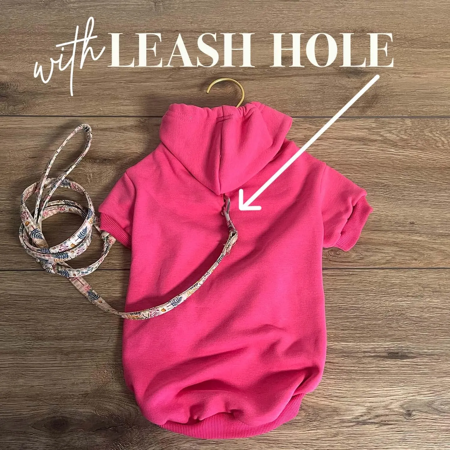 Happy Birthday Mommy! Dog Hoodie Fleece Lined Pullover Sweatshirt with Leash Hole (Green, Small 169)