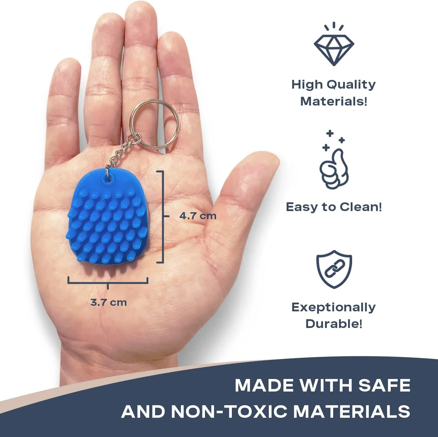 Hoglet Mini Keychain by Hedgehog Health  Soft, Smooth, Lightweight, and Silent Fidget for Stress Relief. Perfect Sensory Tool That is Tactile, Calming, Relaxing, and Ideal for Special Needs Children.