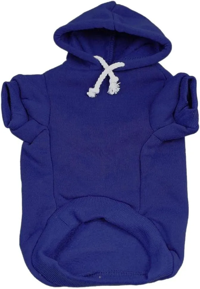 I Do Too Dog Hoodie Fleece Lined Pullover Sweatshirt with Leash Hole(Royal Blue, Large 112)