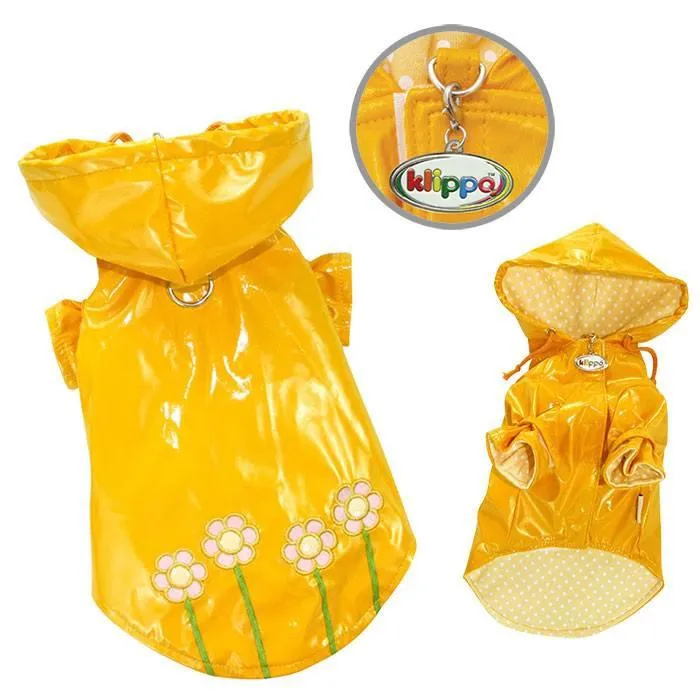 Klippo Polka Dots & Daisies Raincoat for Small Dogs