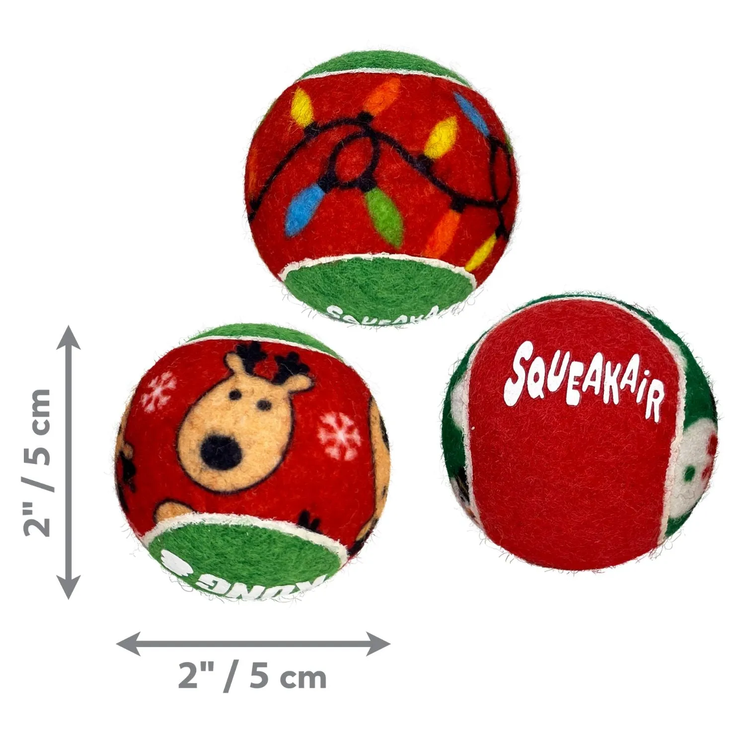 KONG Holiday SqueakAir 2024 | Christmas Squeaky Dog Toy Balls