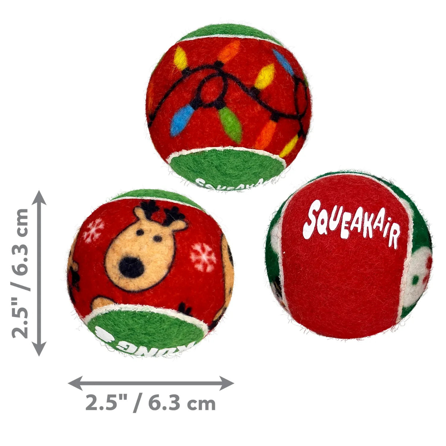 KONG Holiday SqueakAir 2024 | Christmas Squeaky Dog Toy Balls