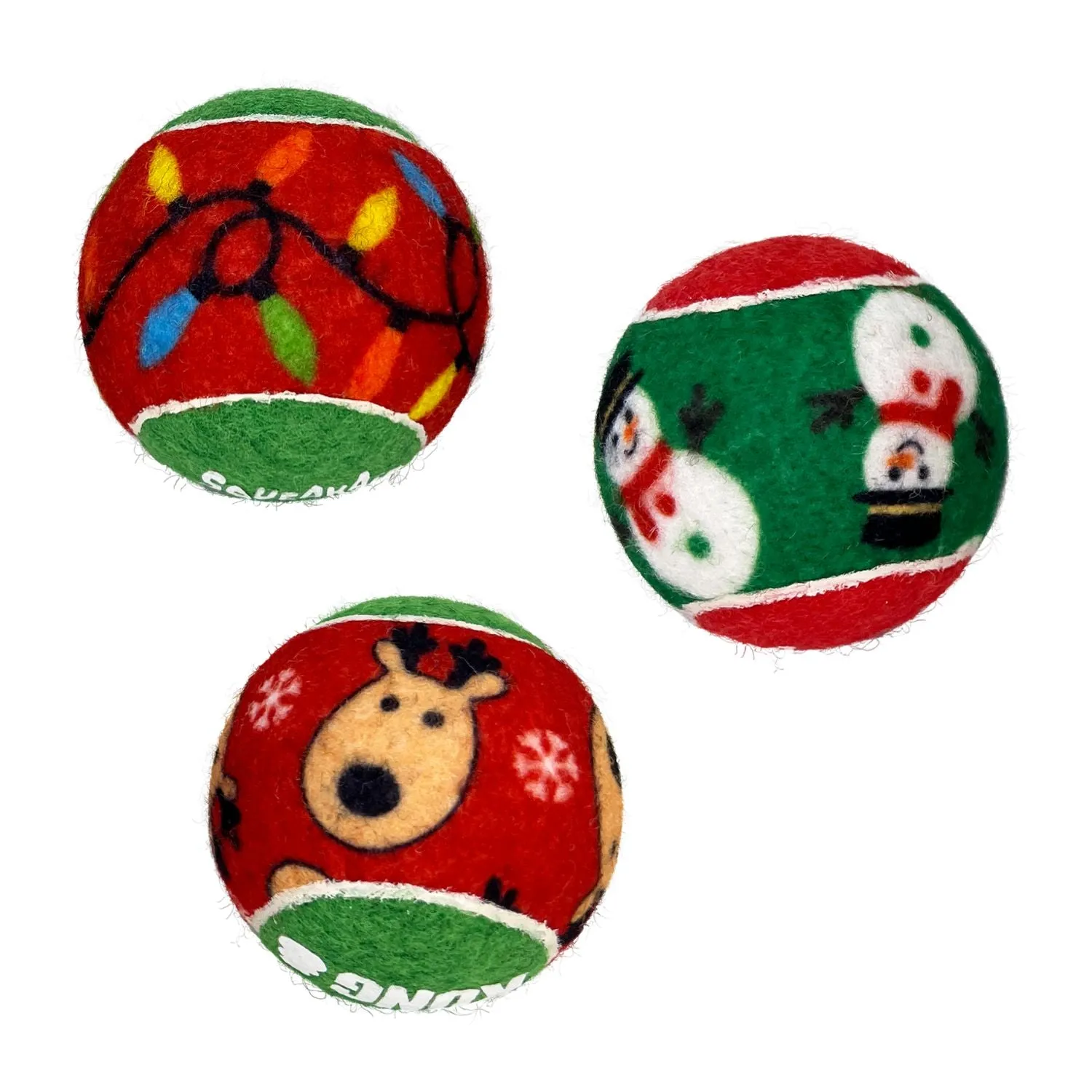 KONG Holiday SqueakAir 2024 | Christmas Squeaky Dog Toy Balls