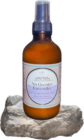 Lily Mist Topical Magnesium Spray, No Greater Lavender, Satin Finish, Absorbs Quickly with no Greasy Residue, 4 fl oz, Lasts 6 Months