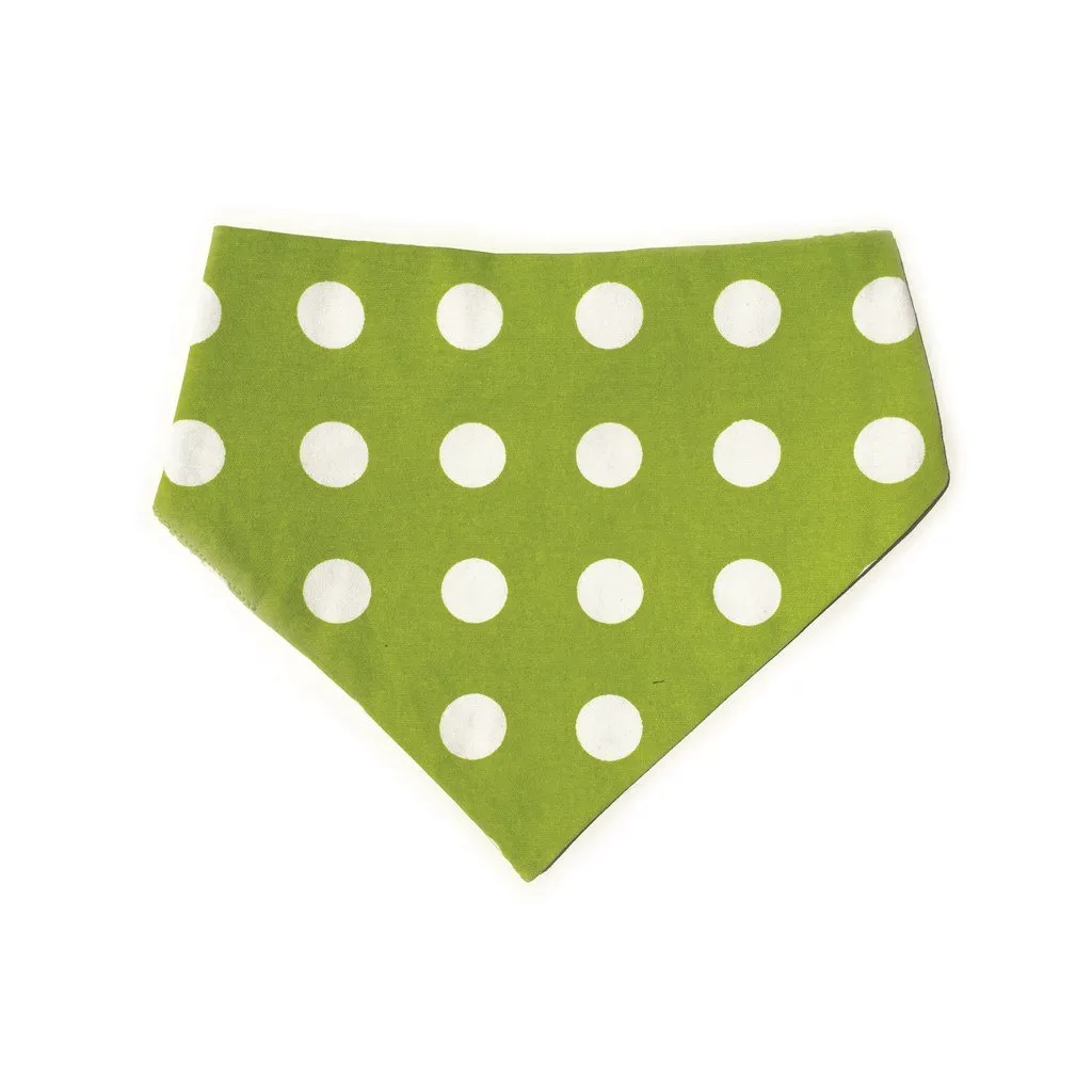 Lime Green Houndstooth Reversible Dog Bandana