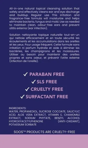 Natural Ear & Tear Stain Cleansing Liquid for Pets