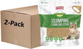 Nature's Miracle Premium Clumping Corn Cob Litter, Tough Odor Bio-Enzymatic Formula, Dust Free, 18lb (2 pack)