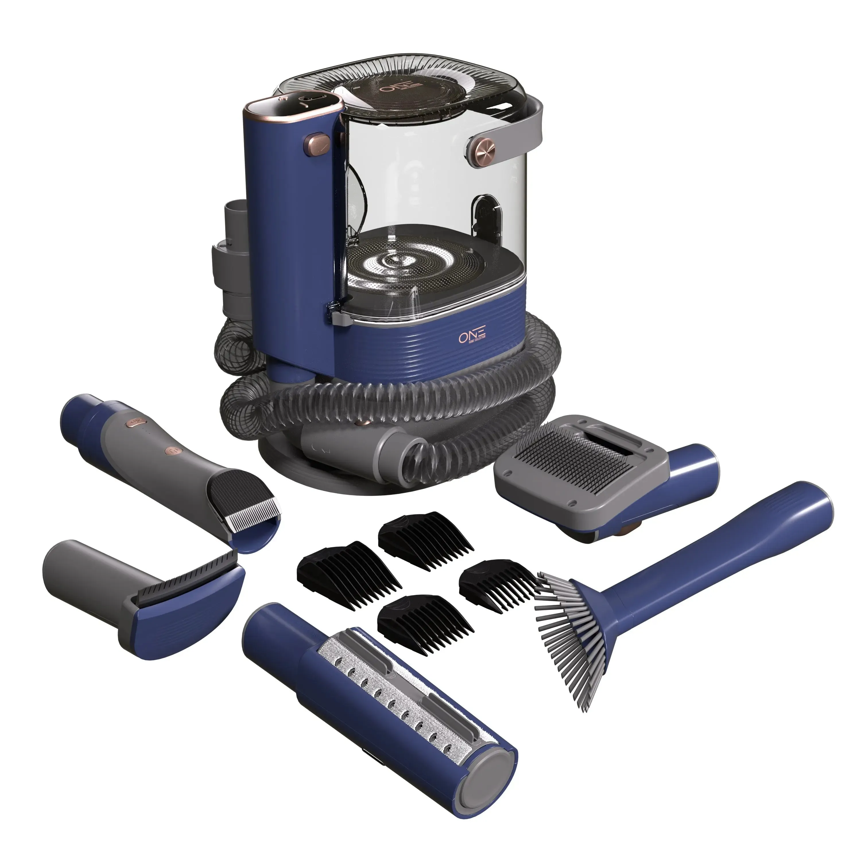 ONE Premium Dog Grooming Kit, Pet Grooming Vacuum & Dog Clippers & Dog Brush for Shedding with 5 Grooming and Cleaning Tools, Low Noise Dog Hair Remover Pet Grooming Supplies
