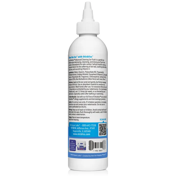 Oticbliss Advanced Bundle for Dogs and Cats (Flush & XL Wipes) - Save 15%