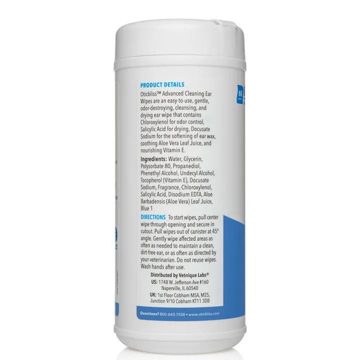 Oticbliss Advanced Bundle for Dogs and Cats (Flush & XL Wipes) - Save 15%