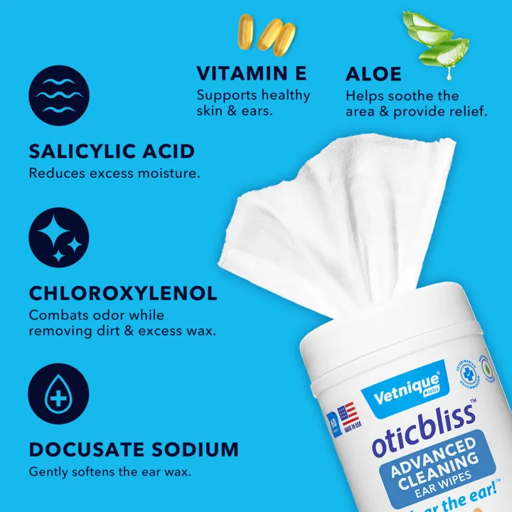 Oticbliss Advanced Bundle for Dogs and Cats (Flush & XL Wipes) - Save 15%