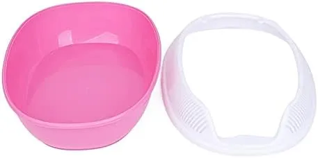 Pet Litter Box Semi-enclosed Cat Toilet Sand Basin Deodorizing Cat Poop Basin Cat Supplies Super Extra Large Cat Litter Box Cat Litter Pan (Color : Pink, Size : S-37x27x12.5cm)