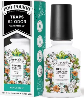 Poo-Pourri Before-You-Go Toilet Spray, Beach Bum, 2 Fl Oz - Coconut, Orchid and Toasted Praline (Packaging May Vary)