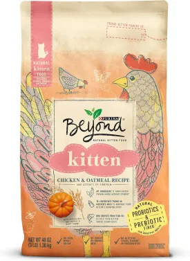 Purina Beyond High Protein, Natural Kitten Food, Kitten Chicken & Oatmeal Recipe - 3 lb. Bag