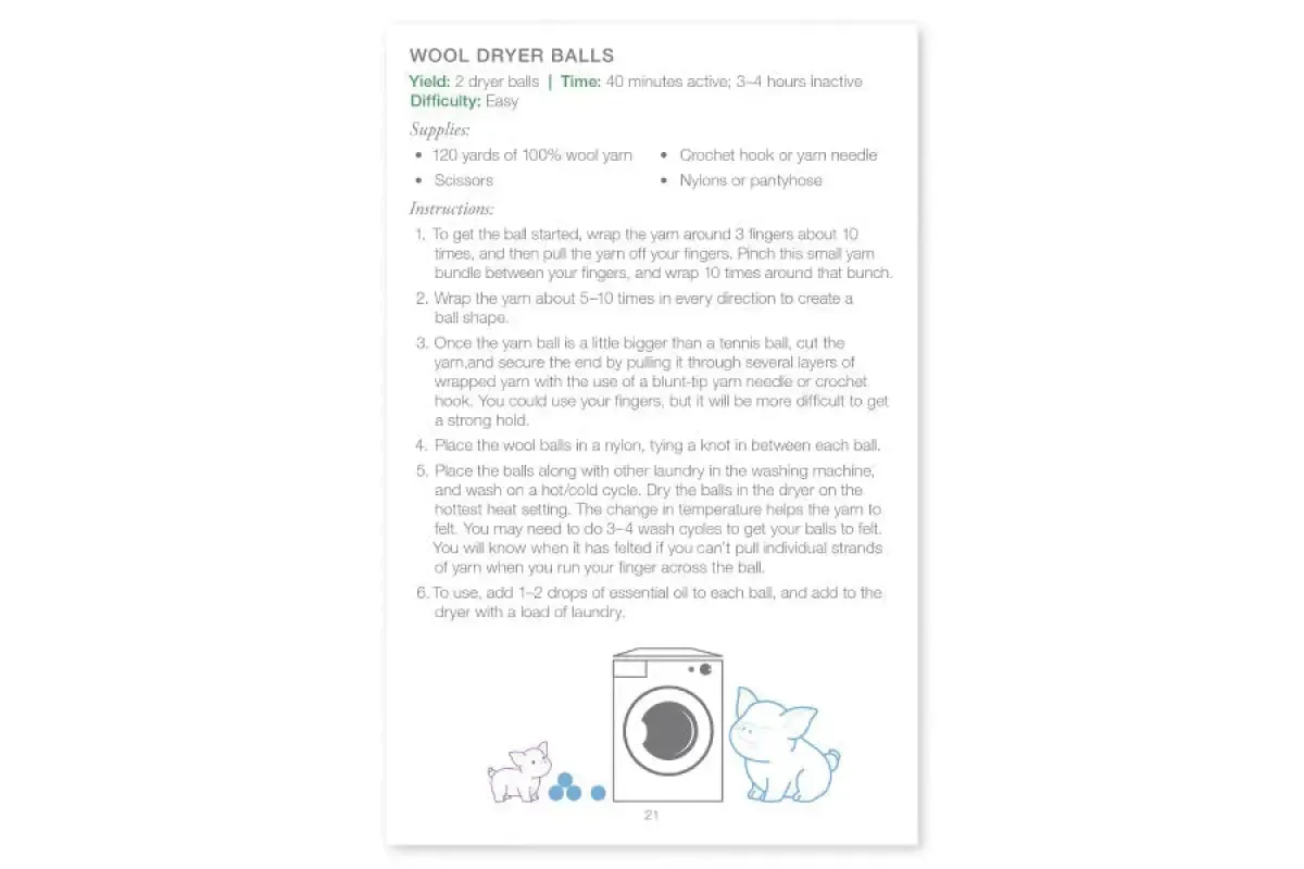 "Essential Cleaning" Recipe Booklet with Labels