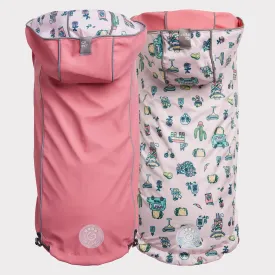 reversible raincoat - pink/fiesta