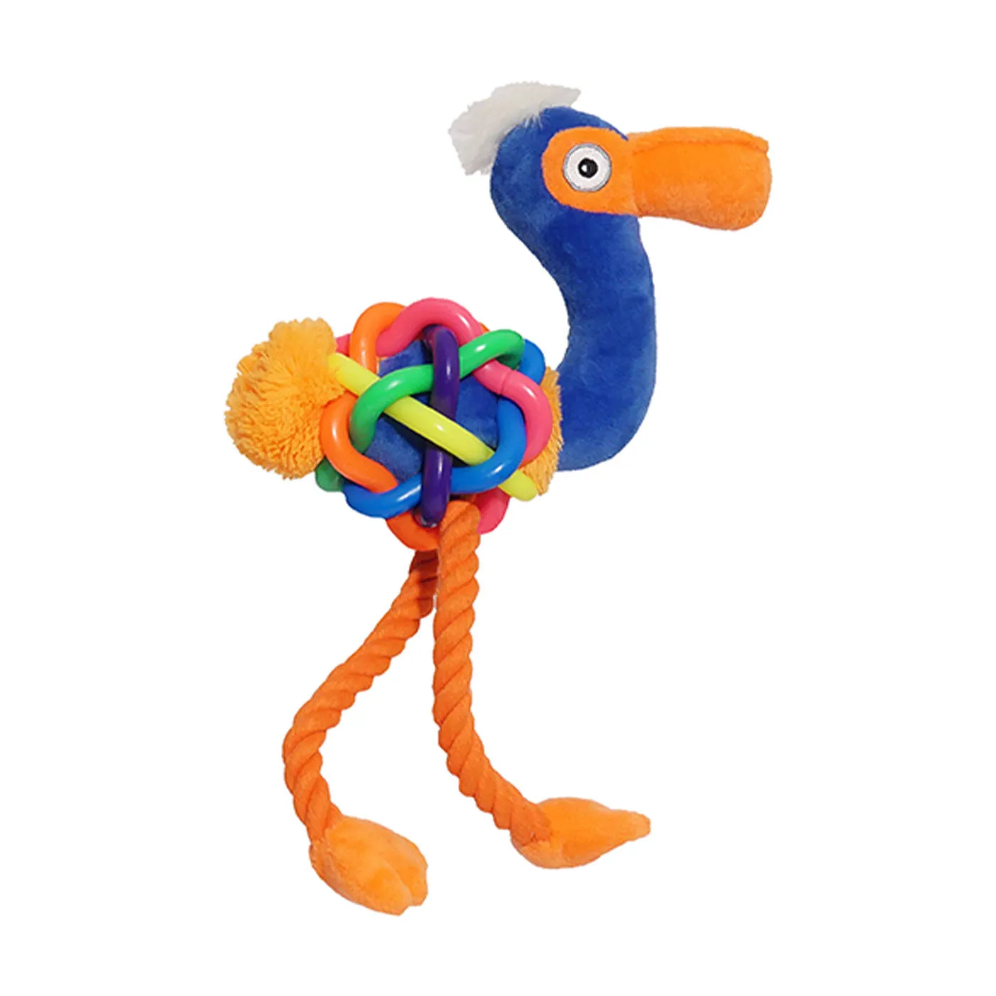 Rosewood Tough Multi Texture Flamingo Dog Toy