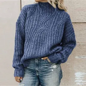 Soild Thick Warm Crochet Sweater