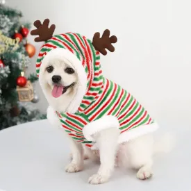 Striped Antlers Pet Coat