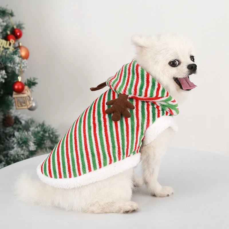 Striped Antlers Pet Coat