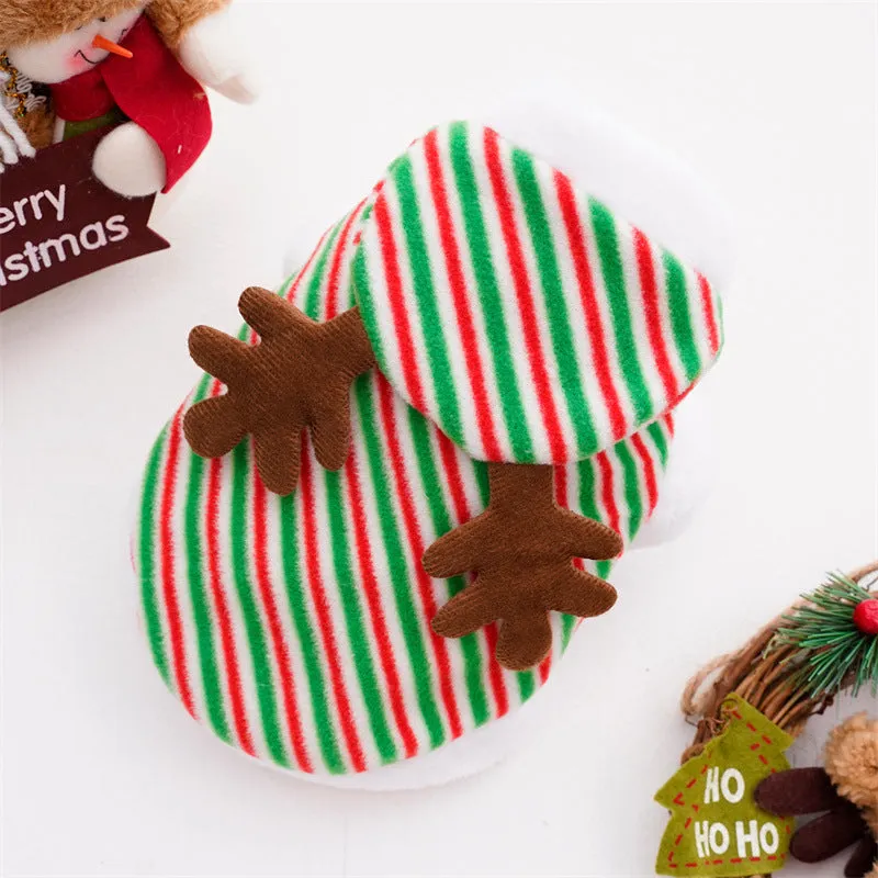 Striped Antlers Pet Coat