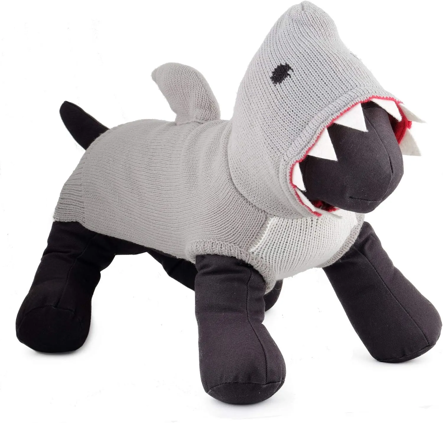 The Worthy Dog Hoodie Pet Sweater, Winter Warm Dog Clothing, Outfits Cold Weather Pet Coat, Knitted Sweater - Grey, XXL