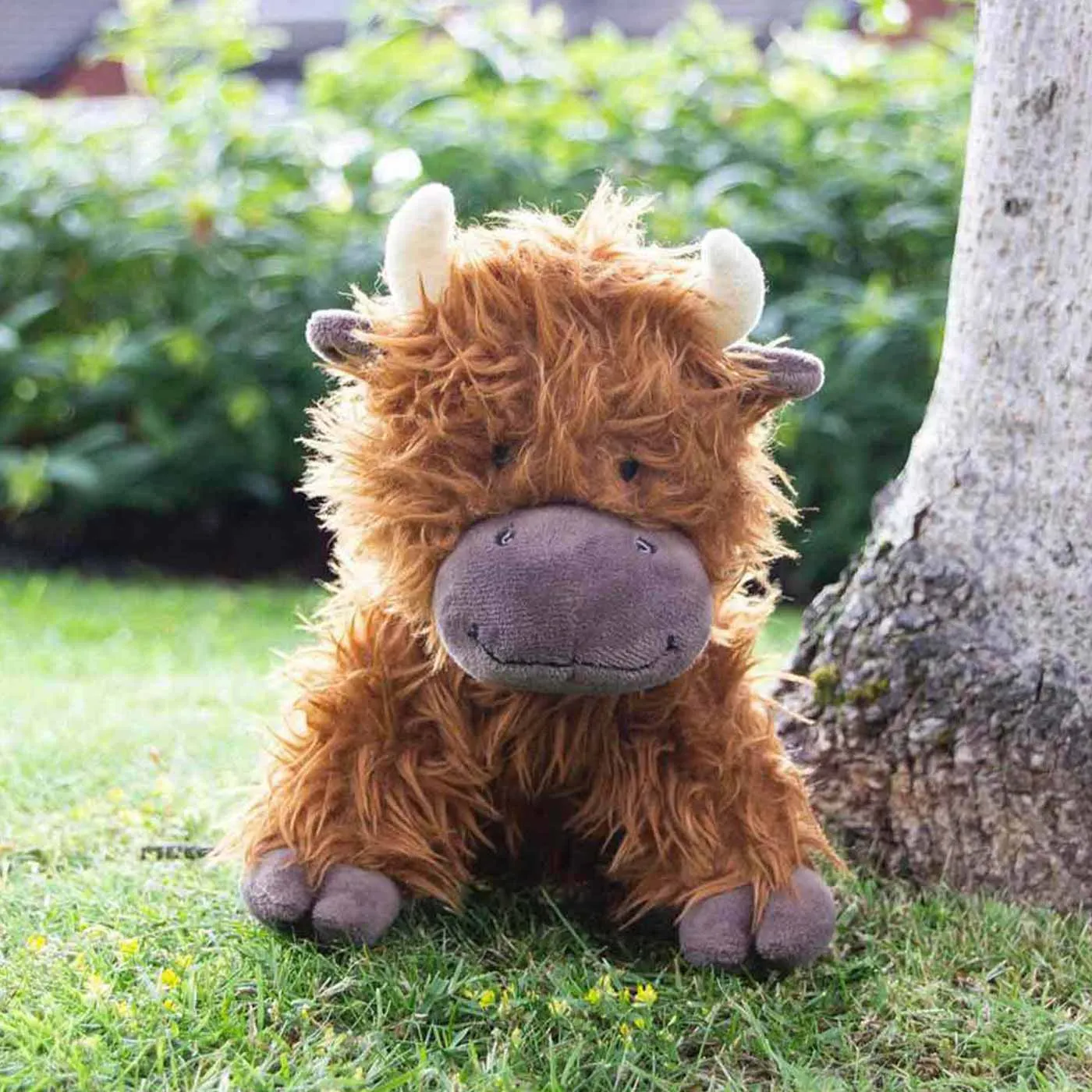 Tough Rope Fuzzy Cow Plush Dog Toy