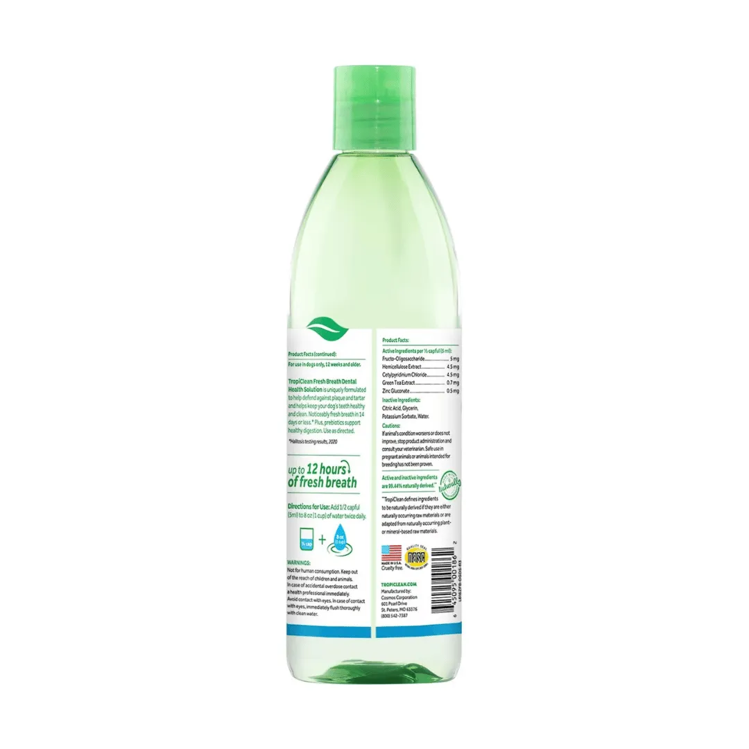 Tropiclean Fresh Breath Digestive Support Dog Water Additive