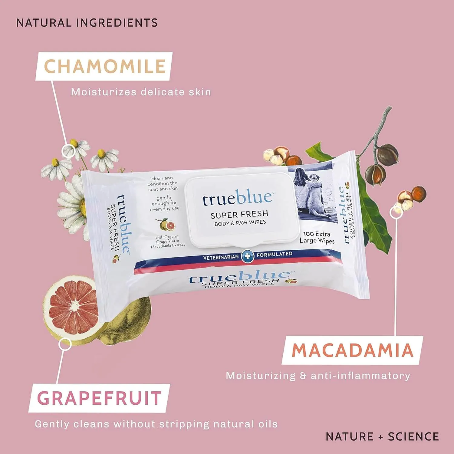 TrueBlue Super Fresh Body and Paw Wipes