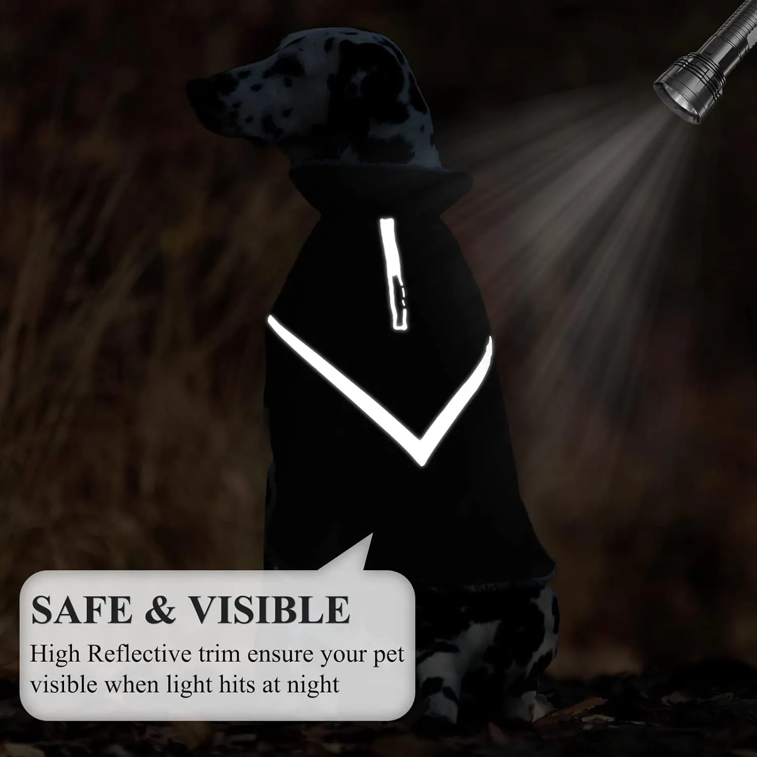 VIVAGLORY Warm Dog Fleece Vest Jacket with Two-Way Zipper Opening, Pet Jacket with Fleece Lining for Small Pets, Black XXS