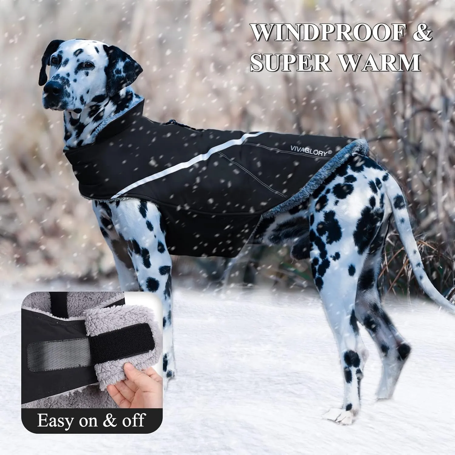 VIVAGLORY Warm Dog Fleece Vest Jacket with Two-Way Zipper Opening, Pet Jacket with Fleece Lining for Small Pets, Black XXS