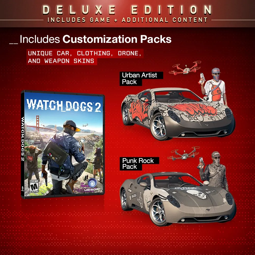 Watch Dogs 2 Deluxe Edition - Xbox One Digital Code