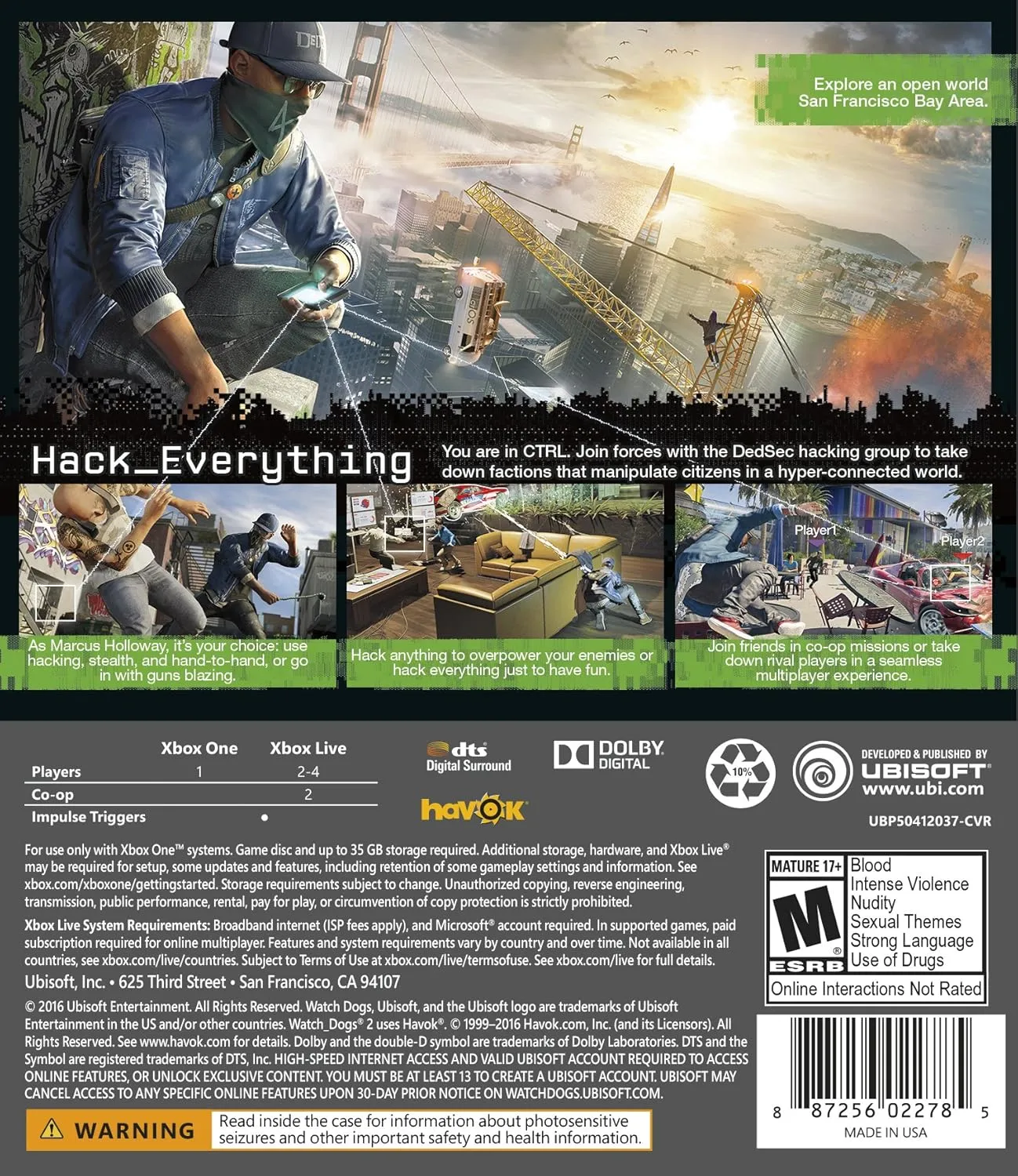Watch Dogs 2 - Xbox One Digital Code