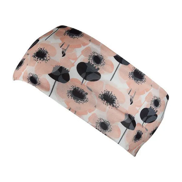 Watercolor Poppy Dog Bandana -  Reversable to Black Solid