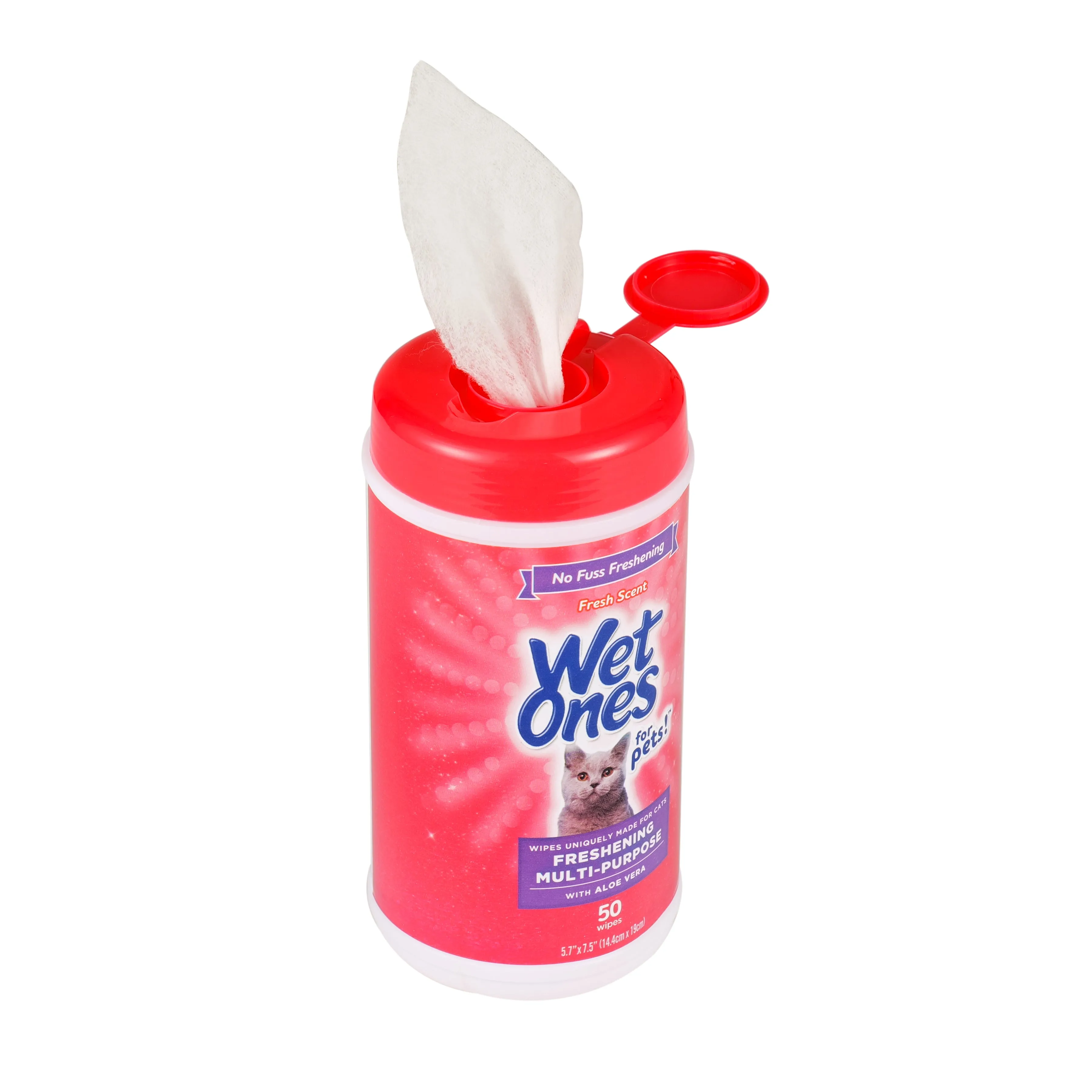 Wet Ones Multipurpose Wipe for Cats - 50 ct canister