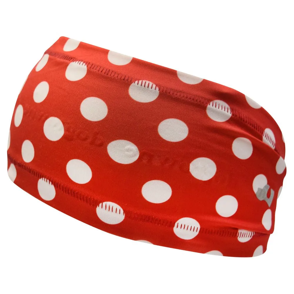 White Polka Dot Dog Bandana - Reversible